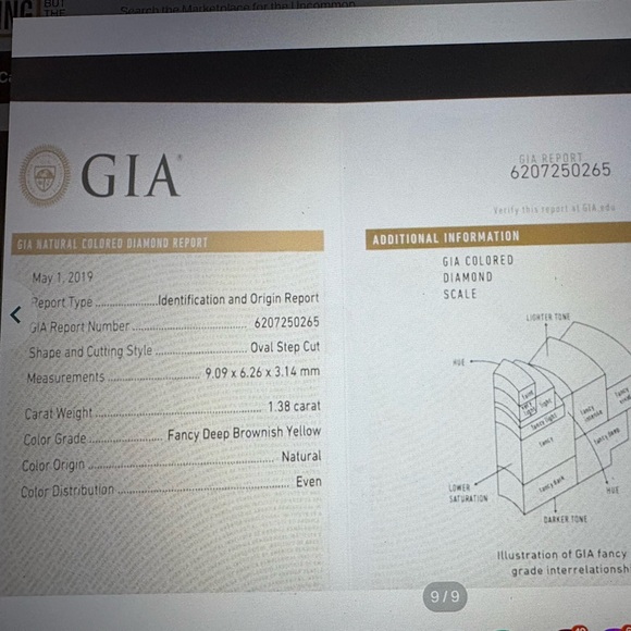 18K 1.88 CTW GENUINE-NATURAL Diamond Ring with GIA Report - Picture 11 of 11
